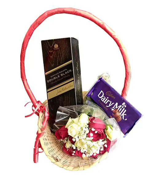 Double Black - FlowerChocs Gift Hamper alcohol gift image from Drinks Vine