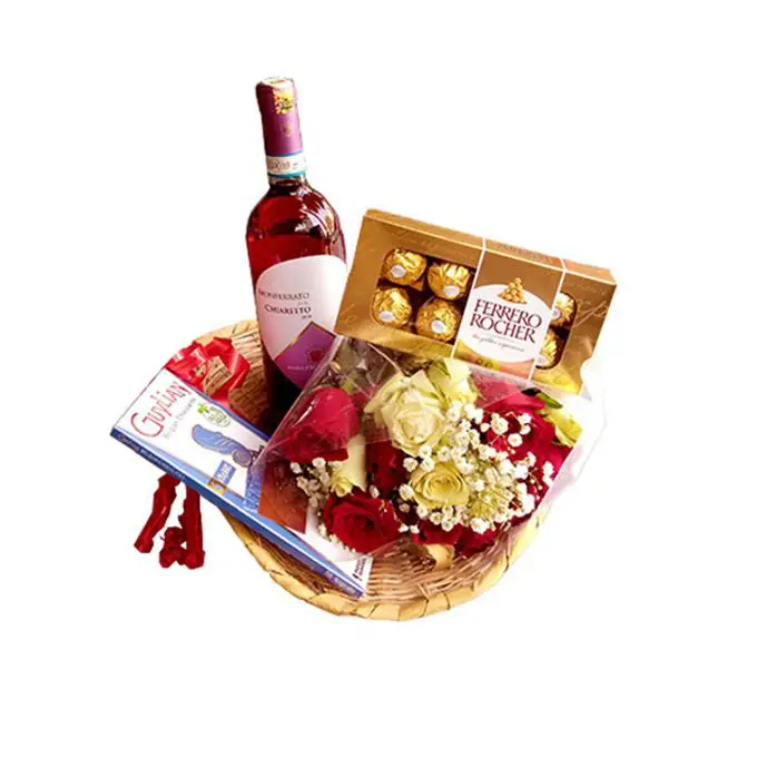 Monferrato wine - FlowersChocolate gift 1