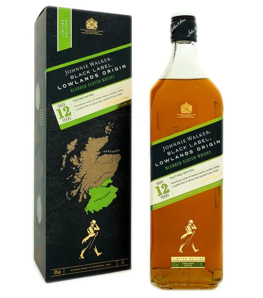 Johnnie walker black label 12 years lowland origin product image from Drinks Vine