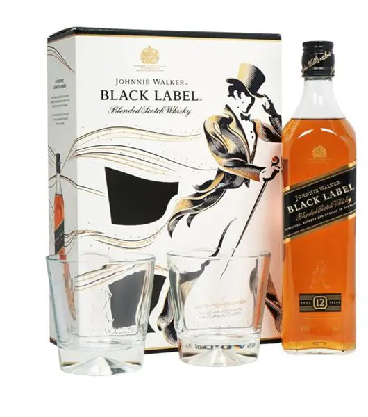 Johnnie walker black label gift pack at Drinks Vine