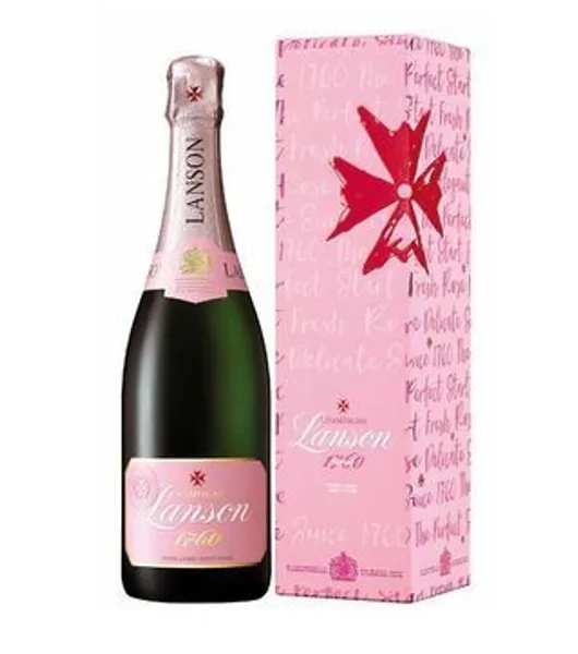 Lanson Brut Rose Label Champagne at Drinks Vine