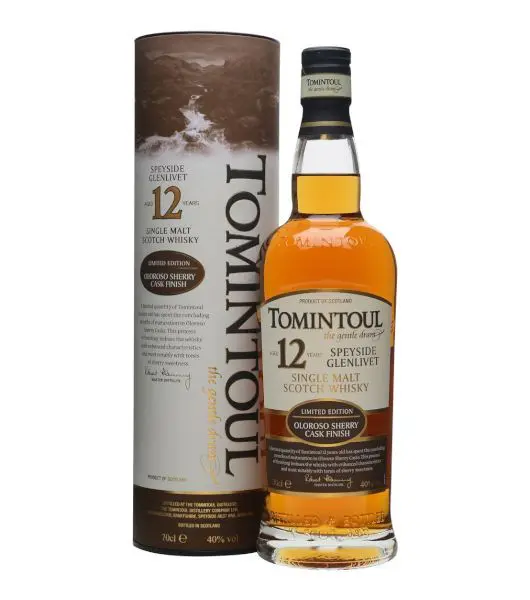 Tomintoul 12 years single malt sherry cask at Drinks Vine